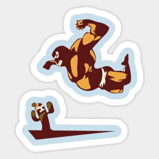 Luchadores never give up! Sticker